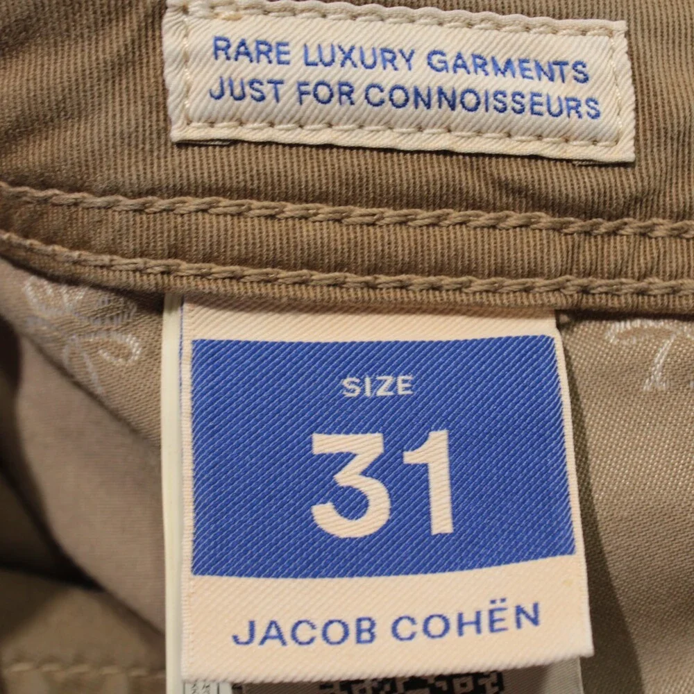 Jacob Cohen NWT 5 Pocket Jean Cut Pants Size 31 US Bard in Beige Cotton Blend